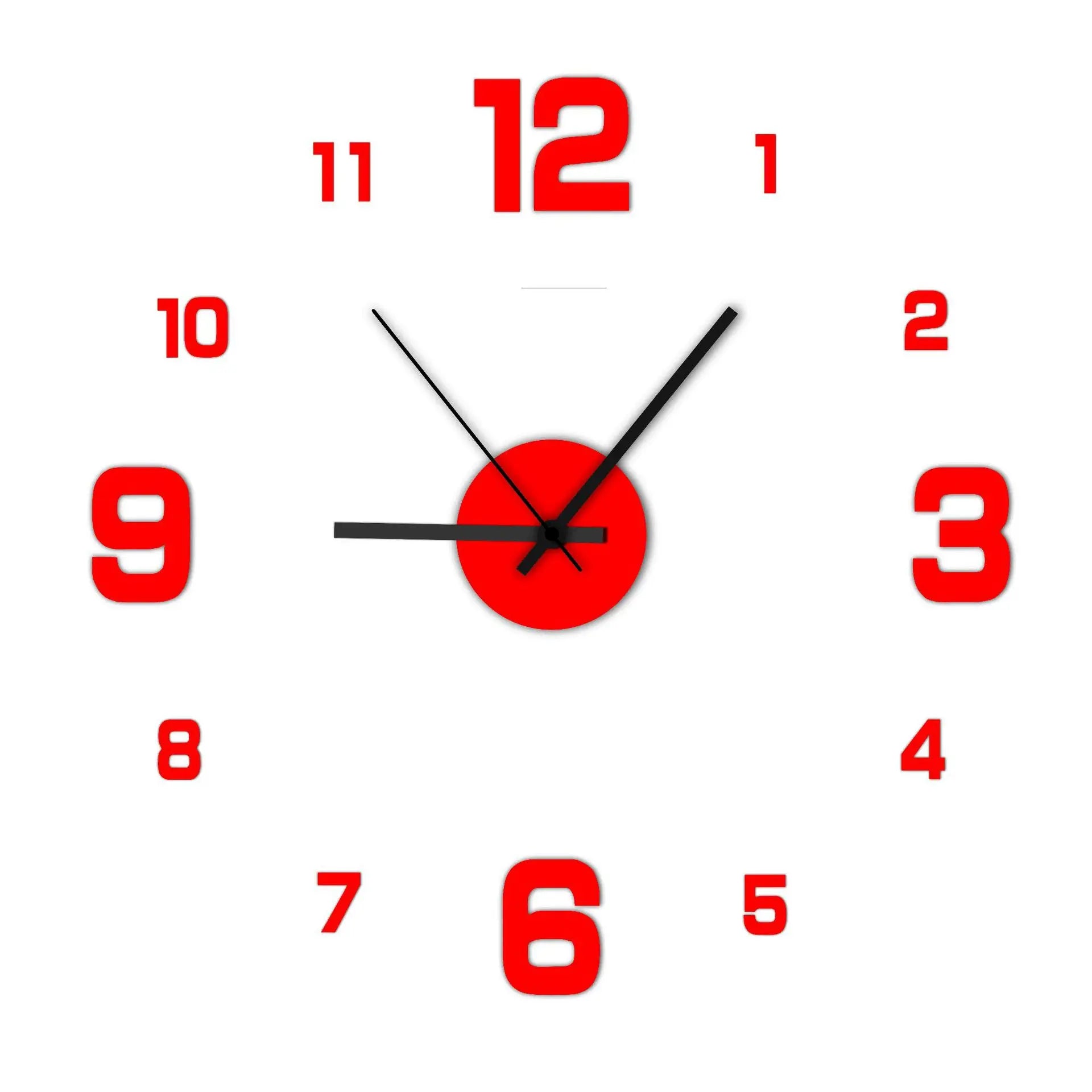 Creative Frameless DIY Wall Clock Decor - Modern & Customizable