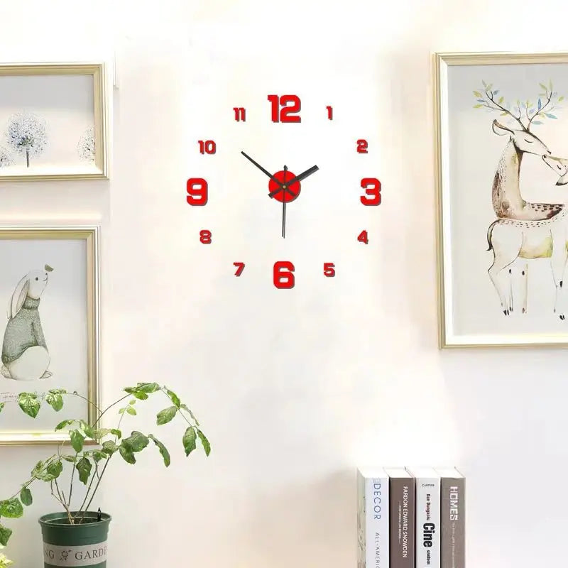 Creative Frameless DIY Wall Clock Decor - Modern & Customizable