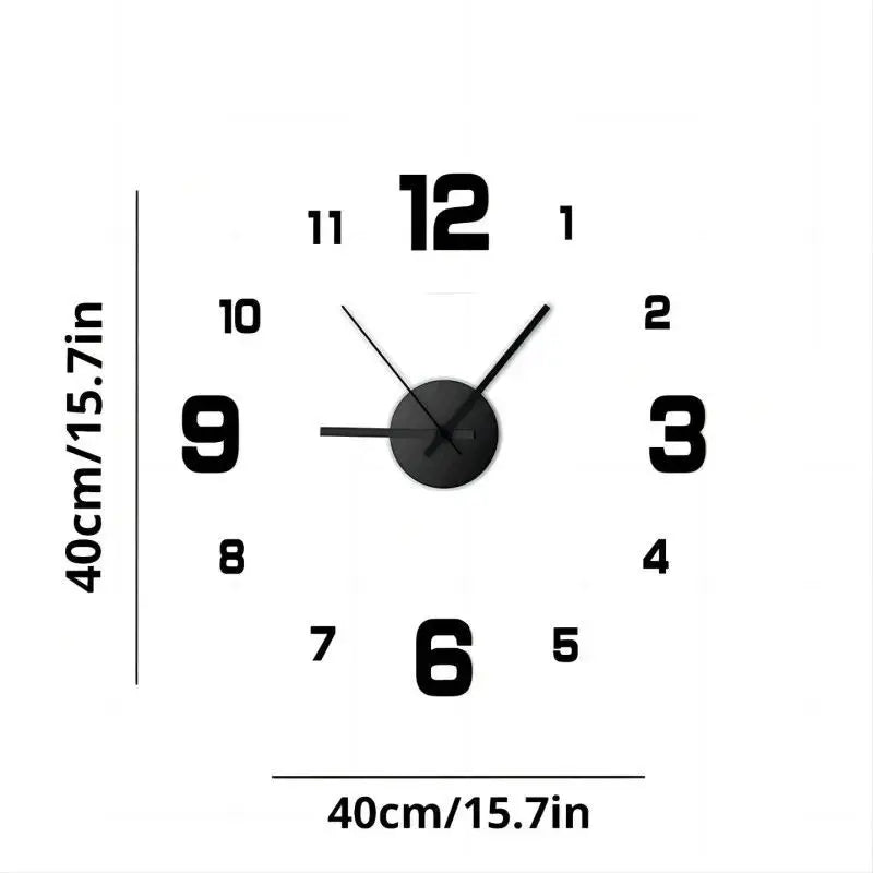 Creative Frameless DIY Wall Clock Decor - Modern & Customizable