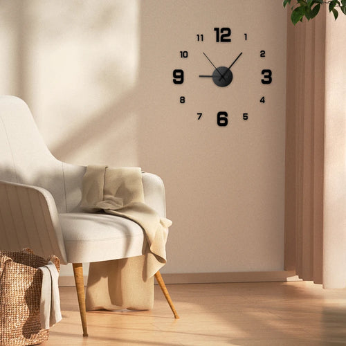 Creative Frameless DIY Wall Clock Decor - Modern & Customizable