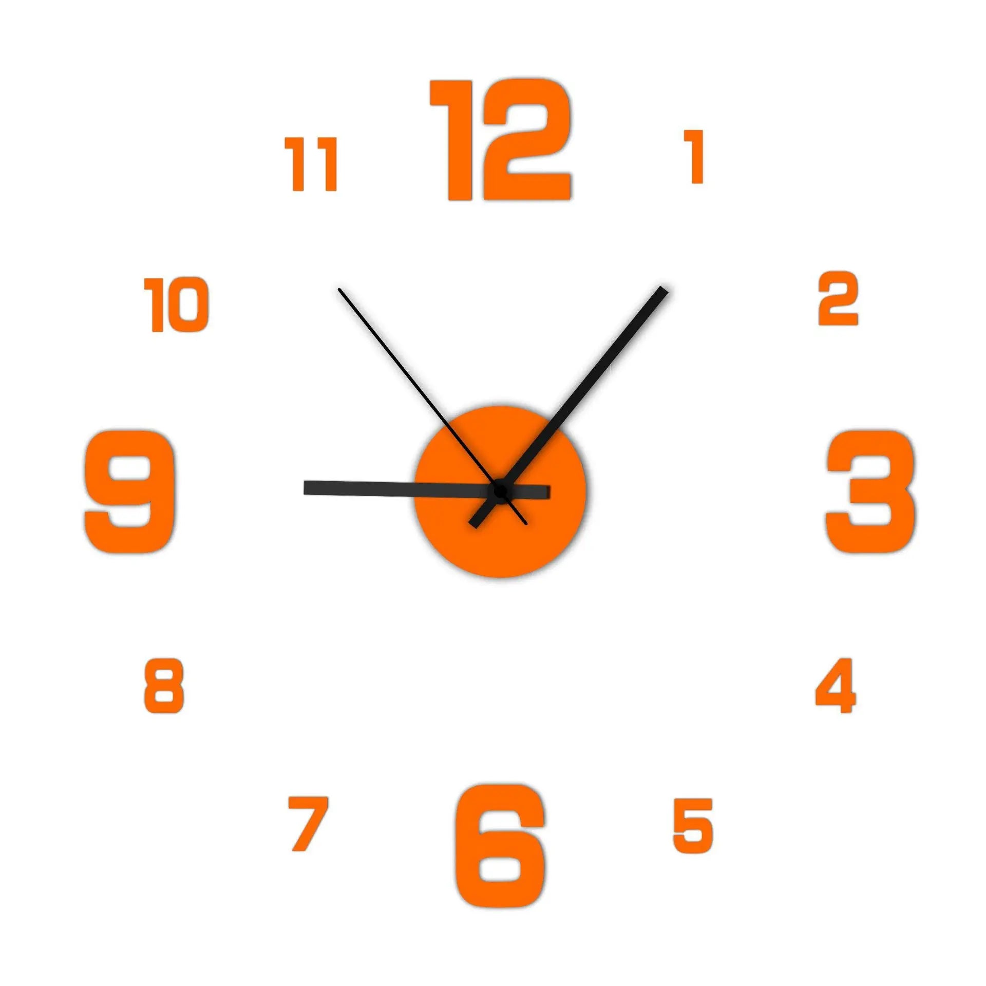 Creative Frameless DIY Wall Clock Decor - Modern & Customizable